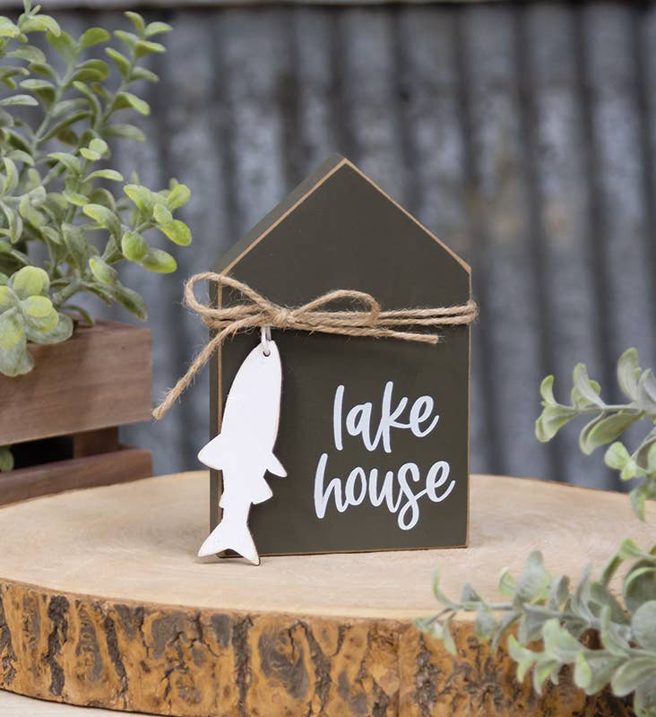 Lake House Wooden Block Sitter