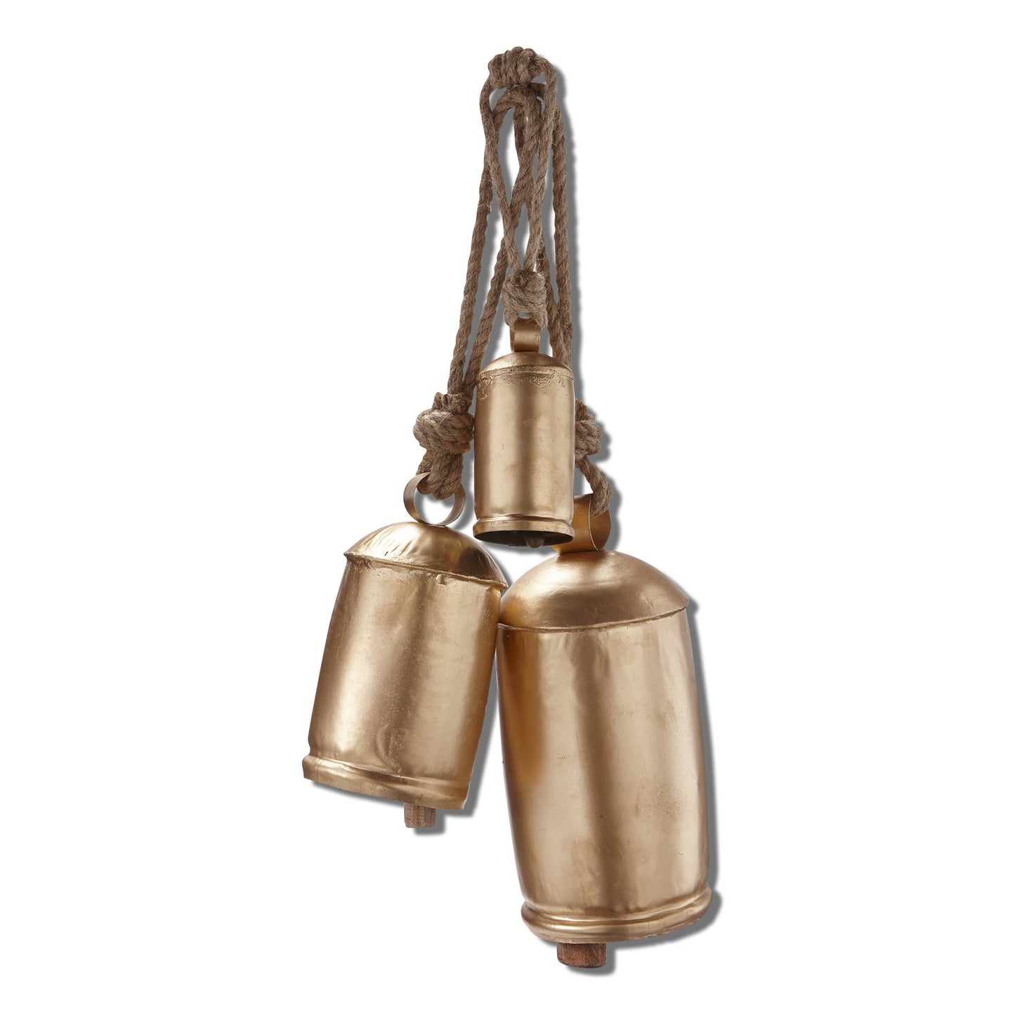 Christmas Antique Hanging Bells Set of 3 - Antique Gold