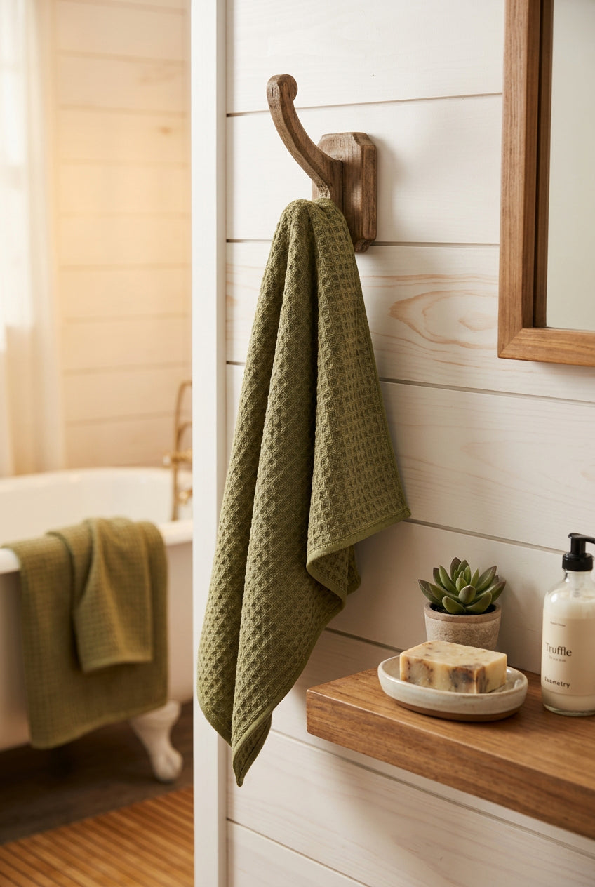 Geometry Truffle Towel - Olive