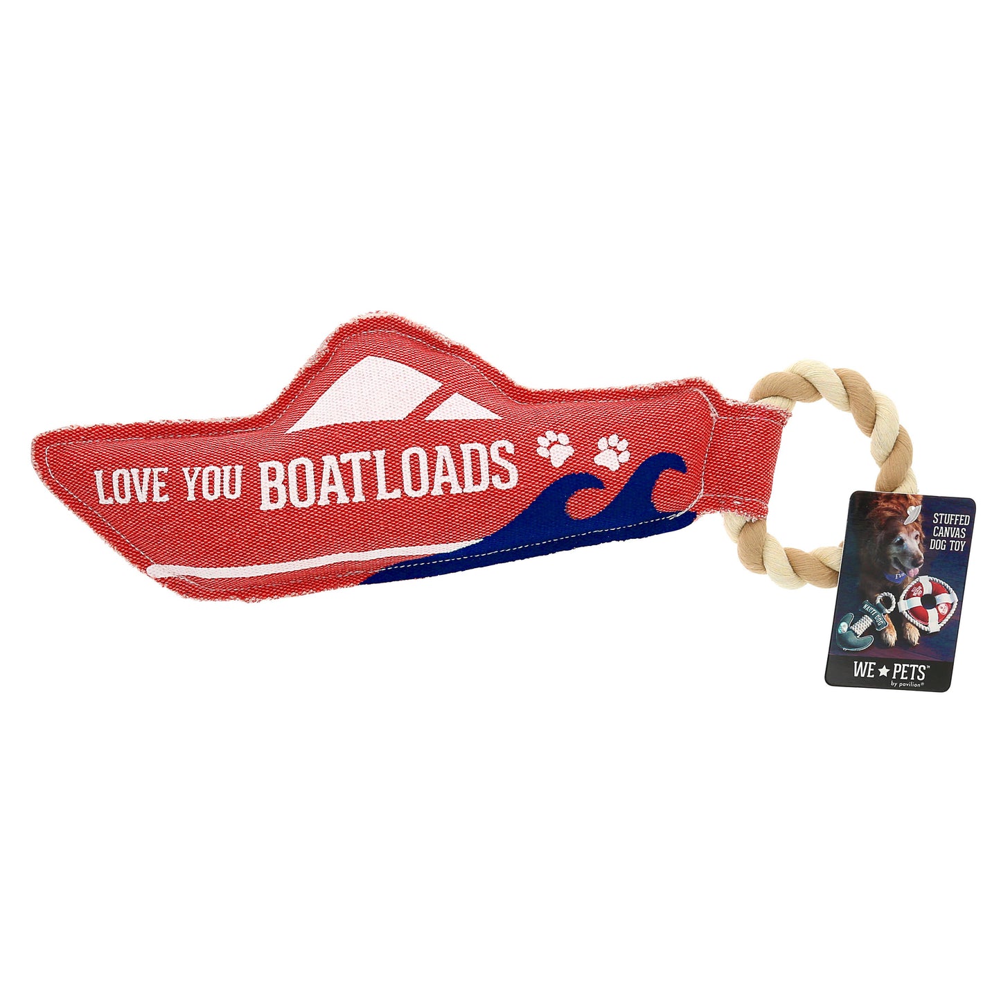 Boatloads - Canvas Dog Toy on Rope