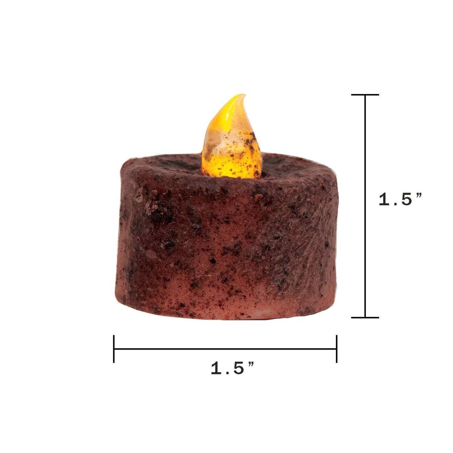 6/Pkg, Burnt Burgundy LED Tea-lights
