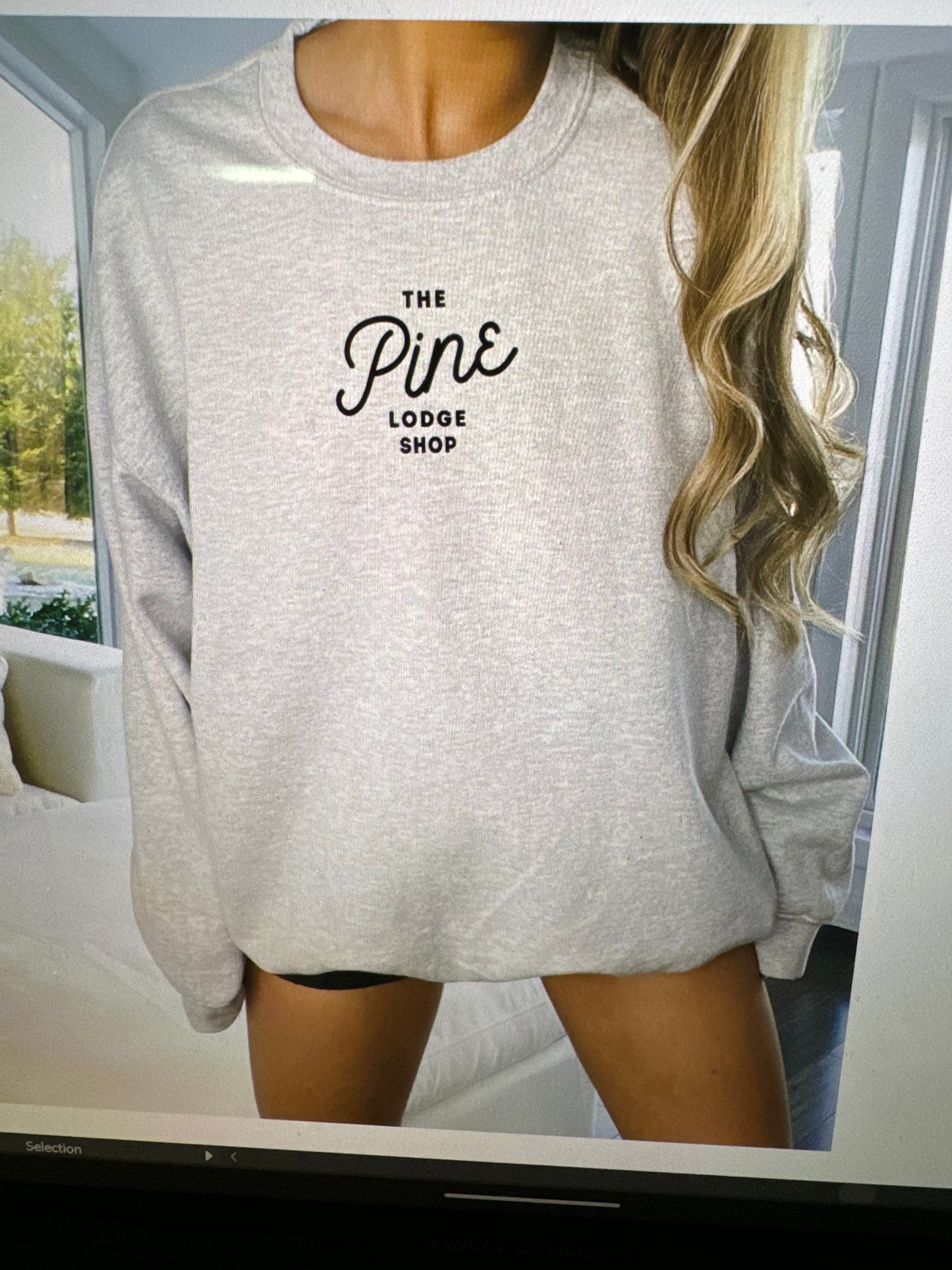 Custom Pine Lodge Shop Embroidered Sweatshirt