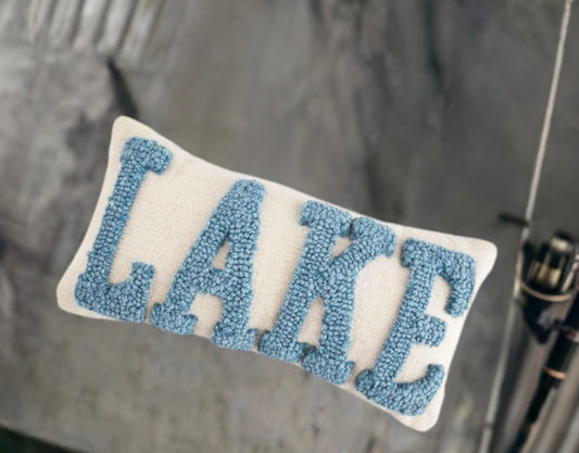 Mini Lake Hooked Pillow