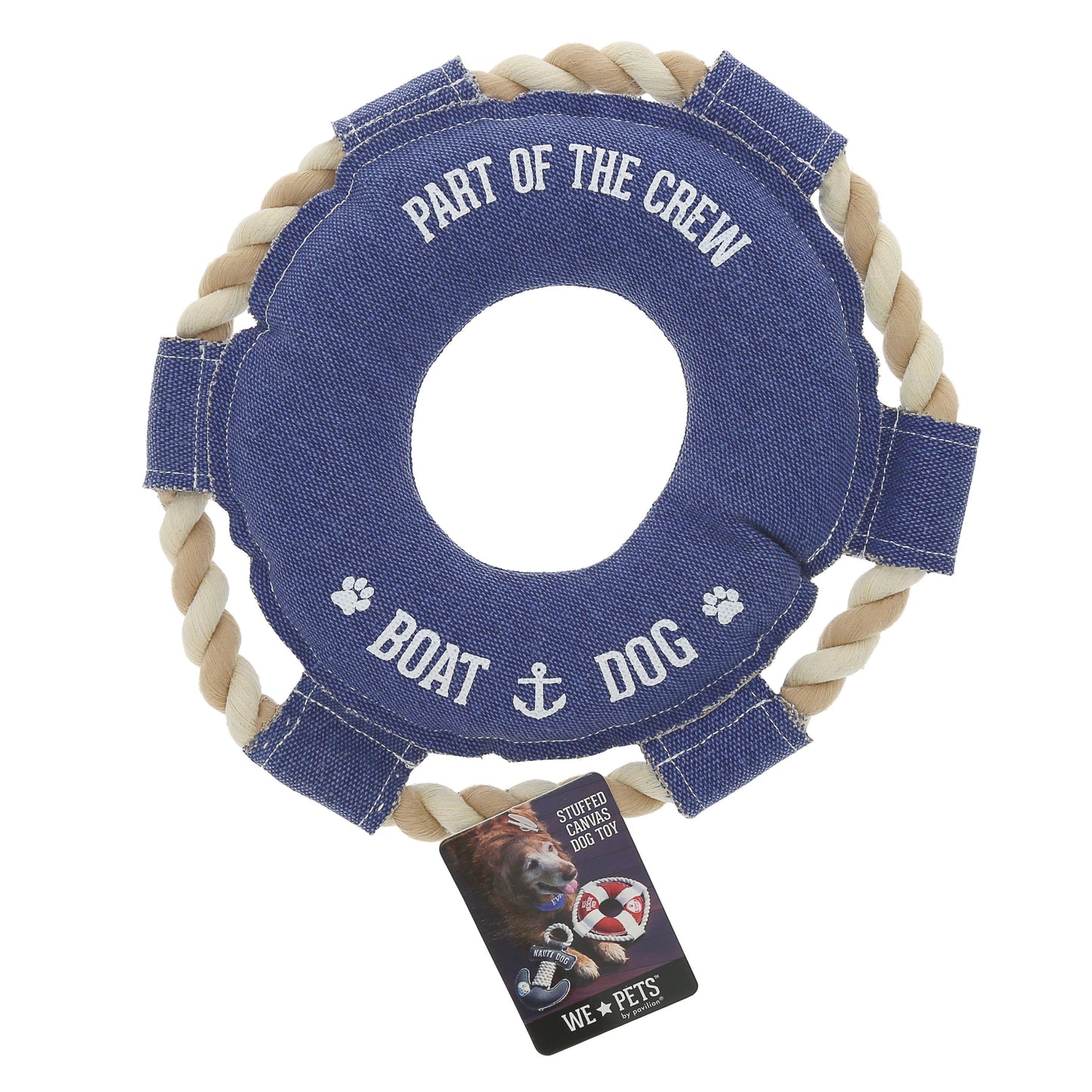 Boat Dog - Canvas Dog Toy on Rope
