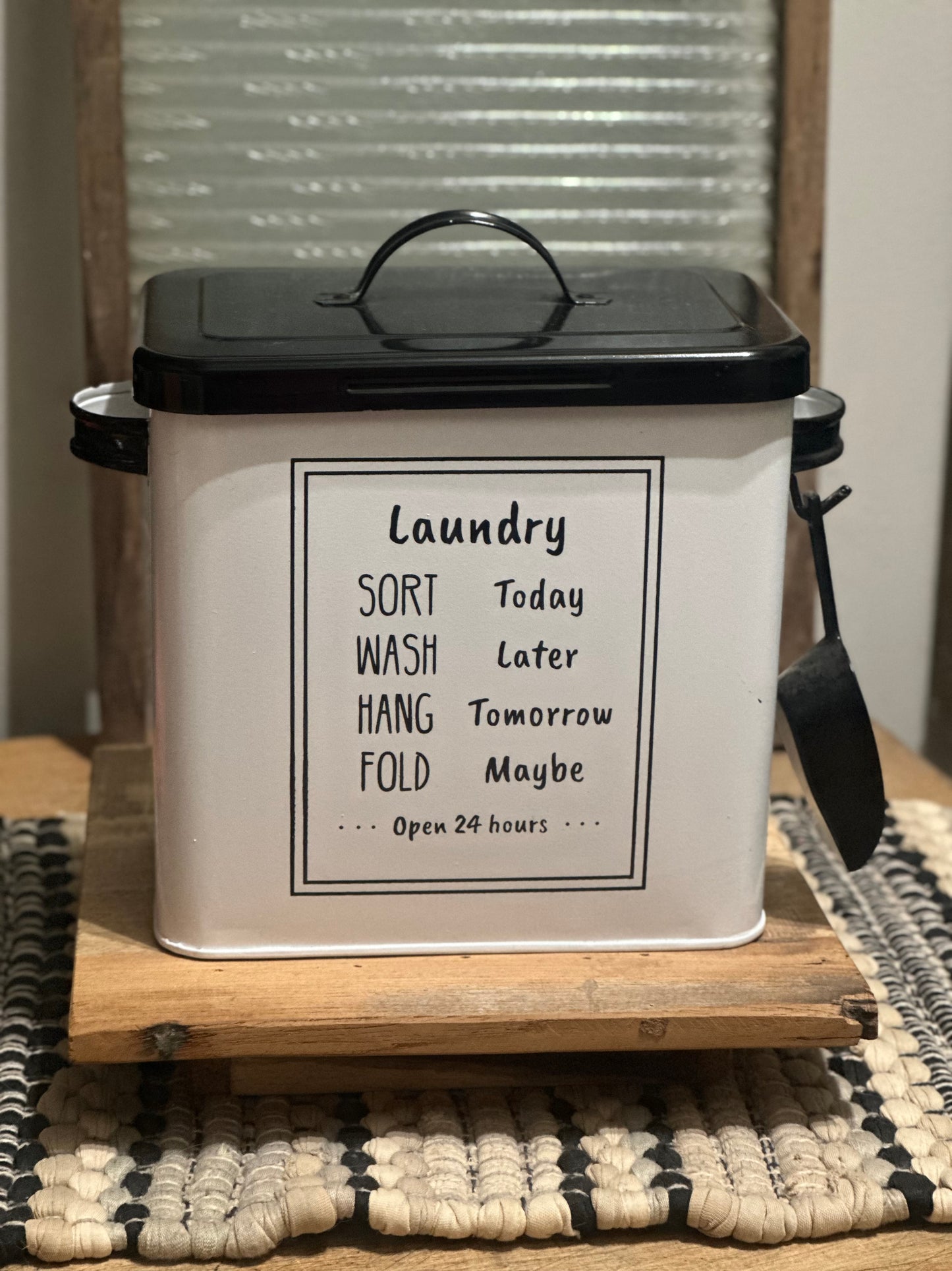 Laundry Container With Scoop