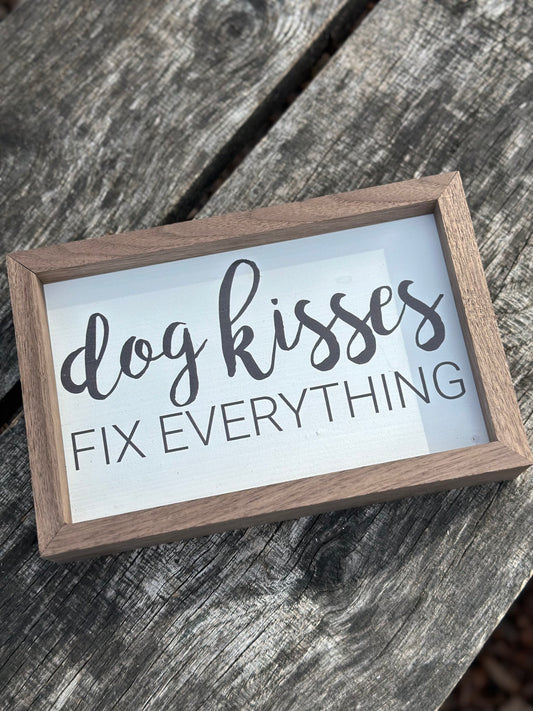 Dog Kisses Fix Everything White