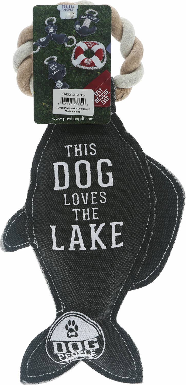 Lake Dog - 12" Canvas Dog Toy on Rope