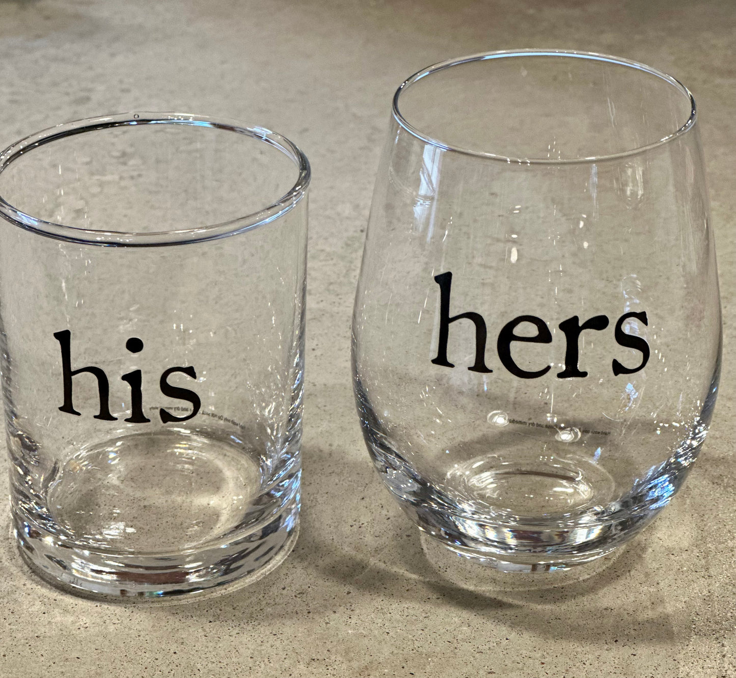 His and Hers Glass Set