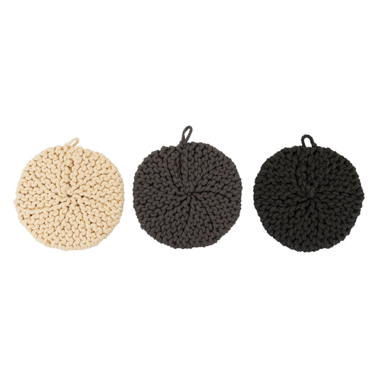 Round Cotton Crocheted Pot Holder