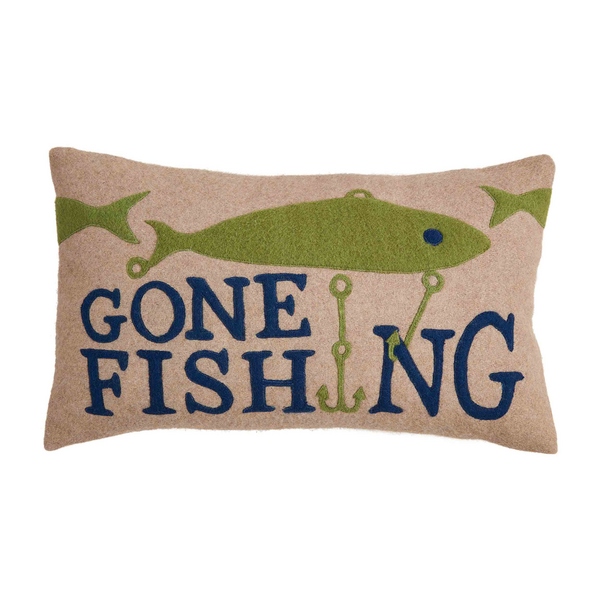 FELTED FISH LAKE PILLOW
