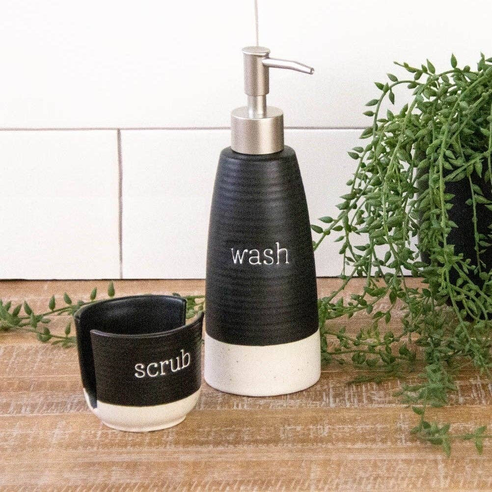 Soap Dispenser & Sponge Holder Set