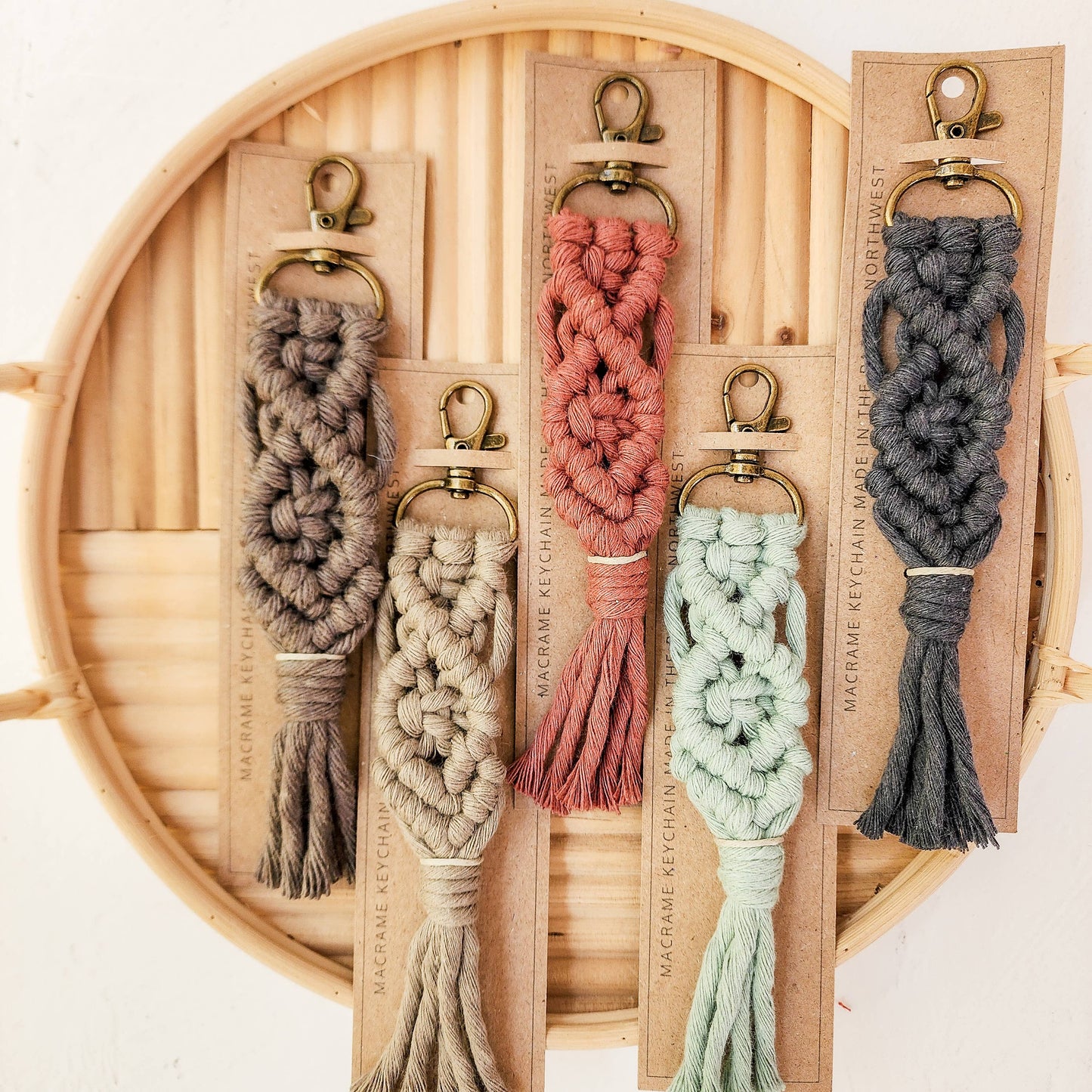 Macrame Keychains - Neutrals Pack