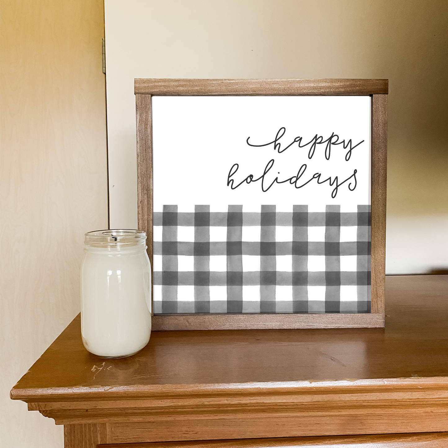 Plaid Christmas Sign