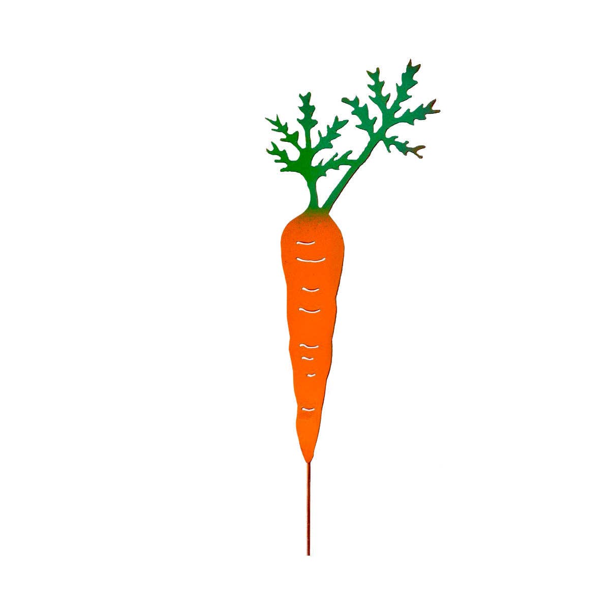 Carrot Pick -Hand Painted Metal Garden Art Vegetable Marker