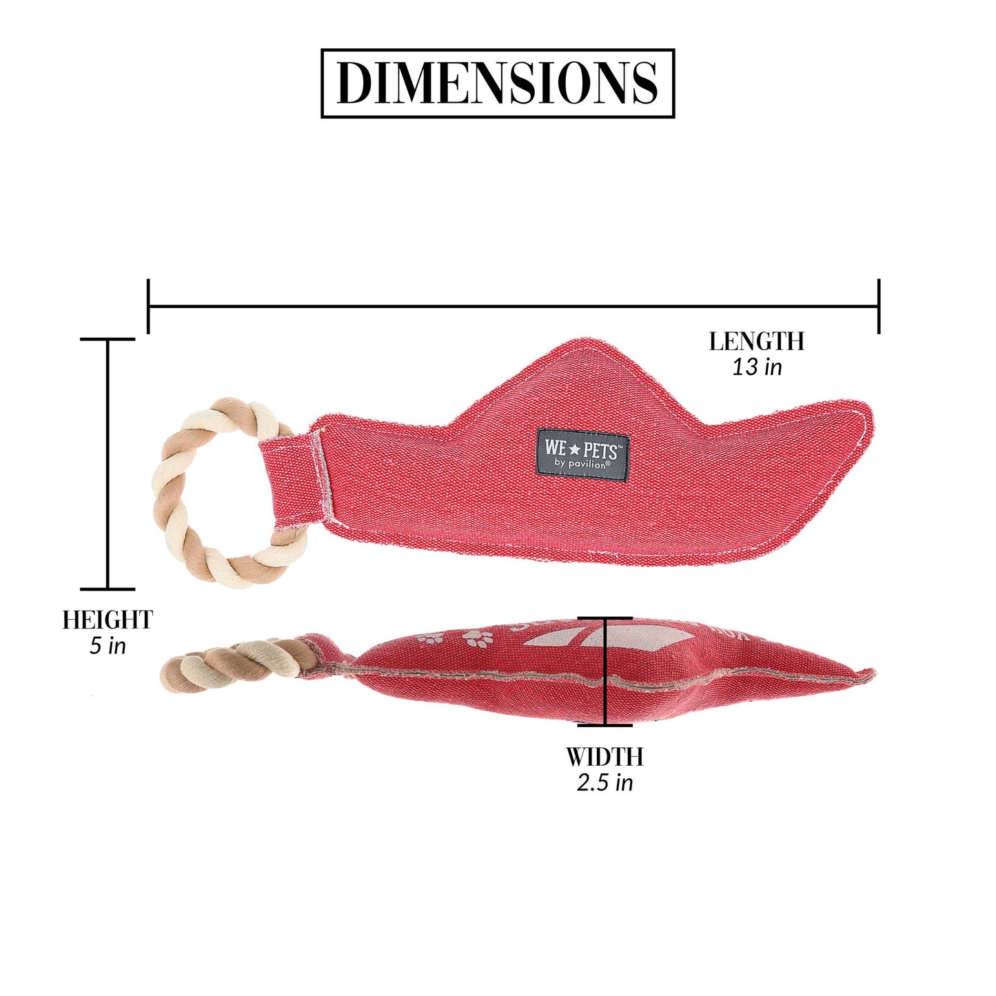 Boatloads - Canvas Dog Toy on Rope