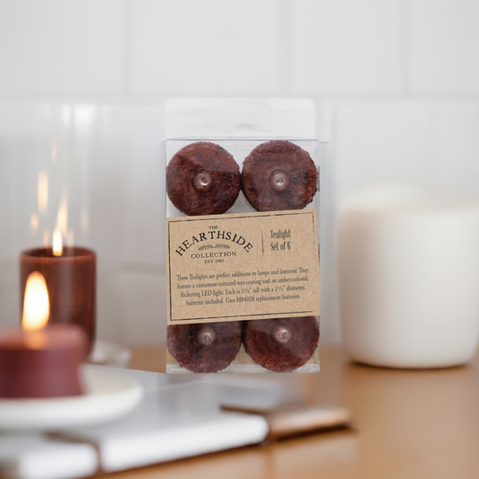 6/Pkg, Burnt Burgundy LED Tea-lights