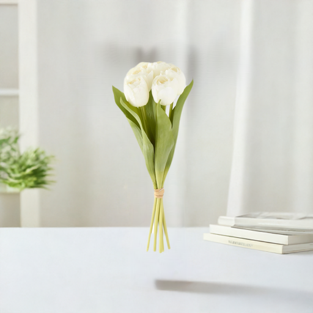 13 Inch White Tulip Bundle