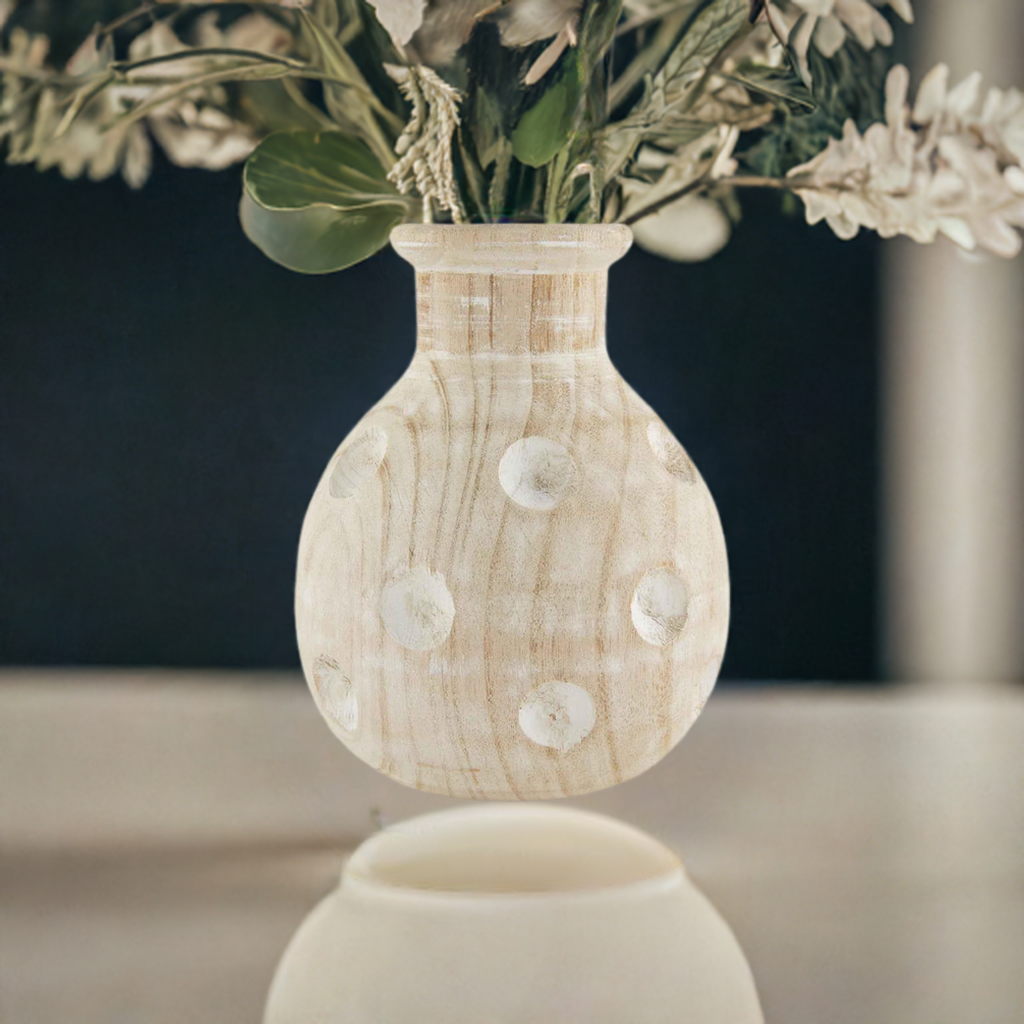 Wood Carved Vase