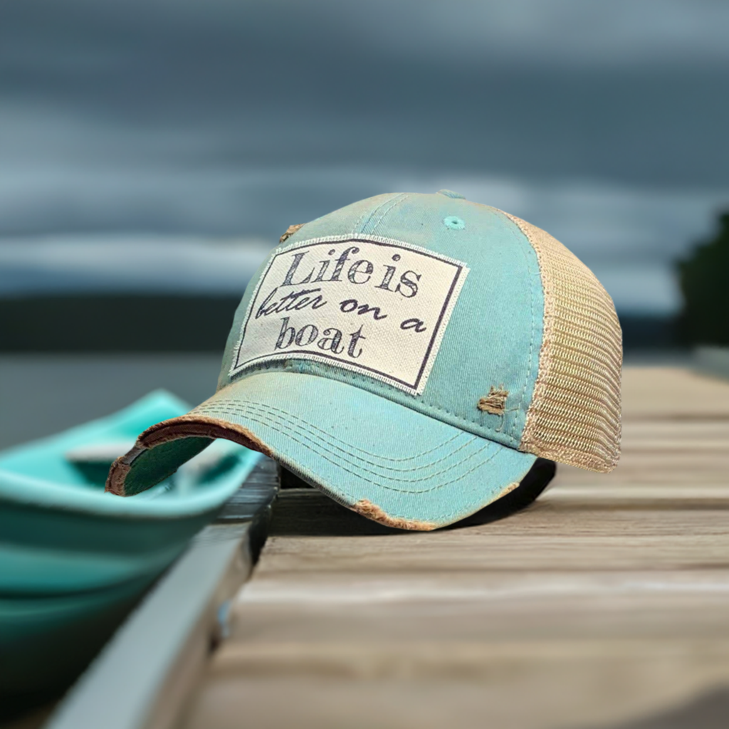 Life Is Better On A Boat Trucker Hat Baseball Cap