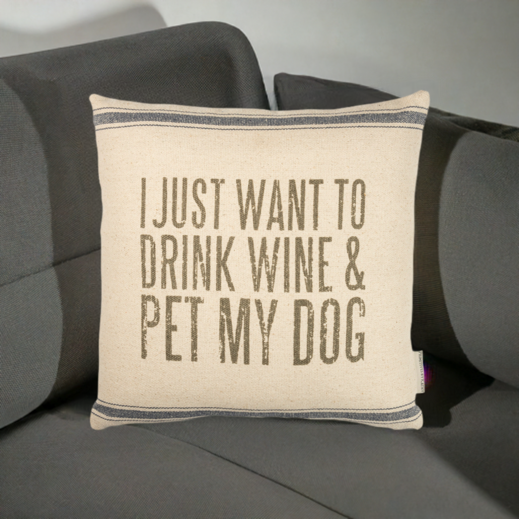 Pillow Drink wine/Pet dog