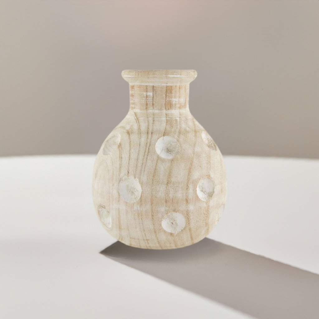 Wood Carved Vase