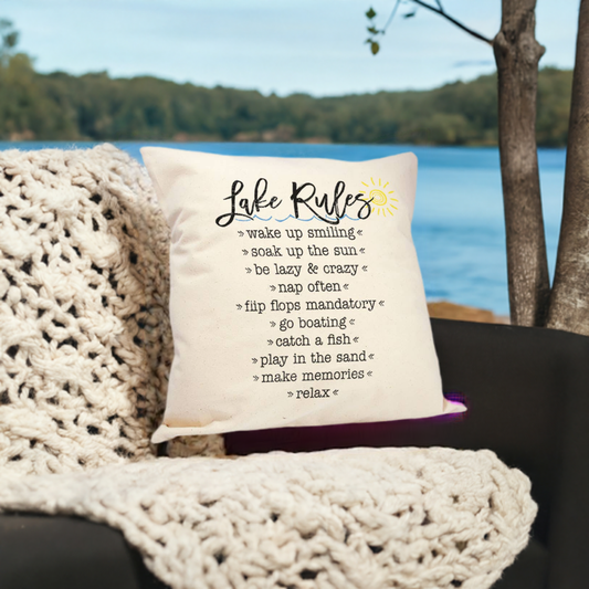 Lake Rules | 18" Pillow