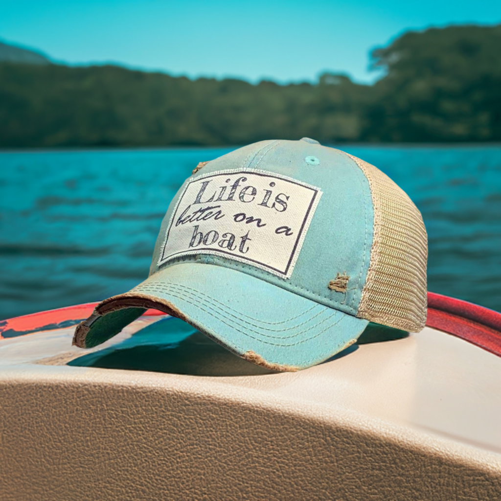 Life Is Better On A Boat Trucker Hat Baseball Cap