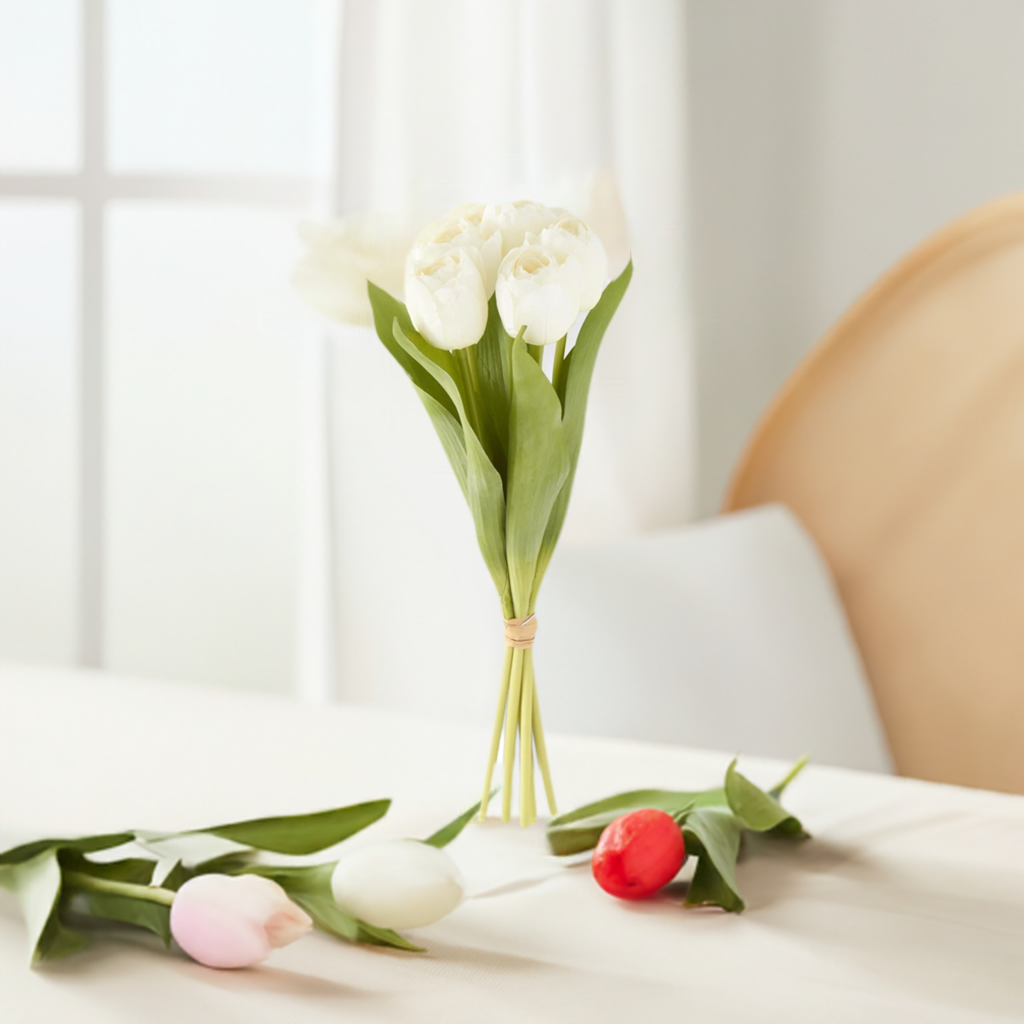 13 Inch White Tulip Bundle