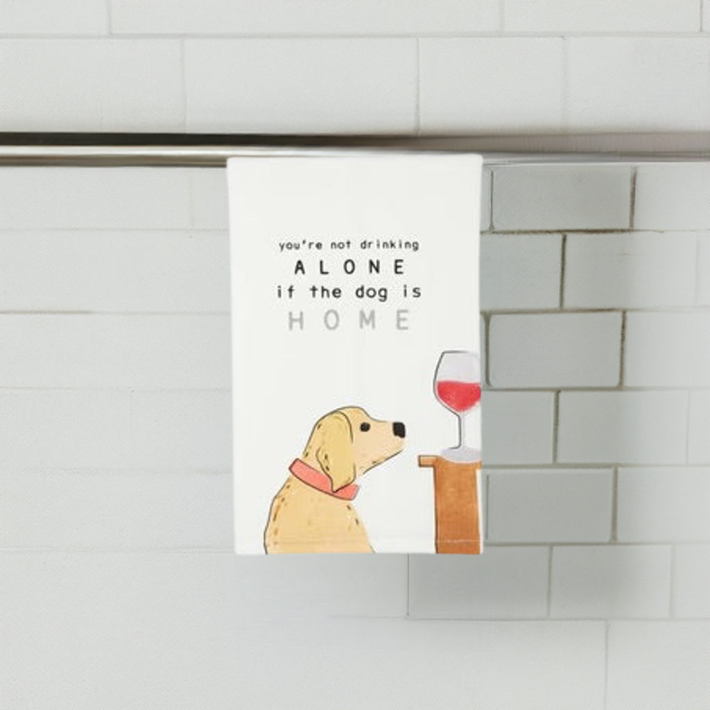 Im Not Drinking Alone if The Dog is Home Hand Towel