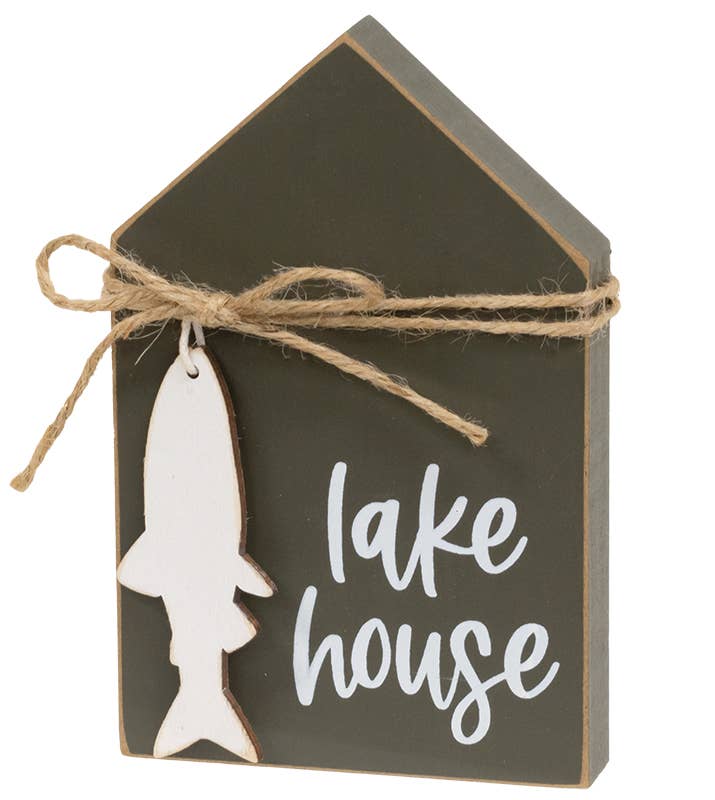 Lake House Wooden Block Sitter