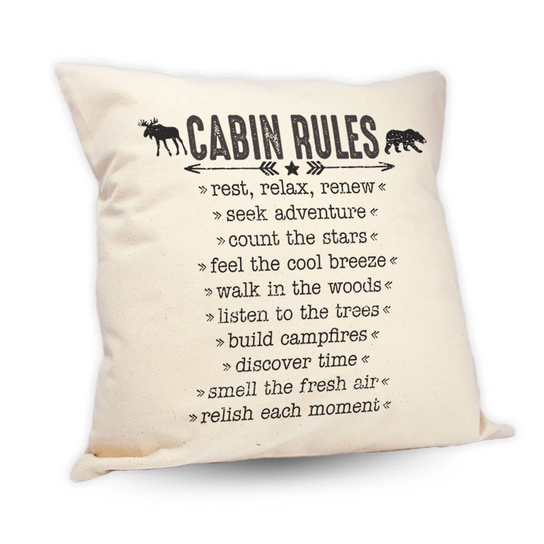 Cabin Rules | 18" Pillow