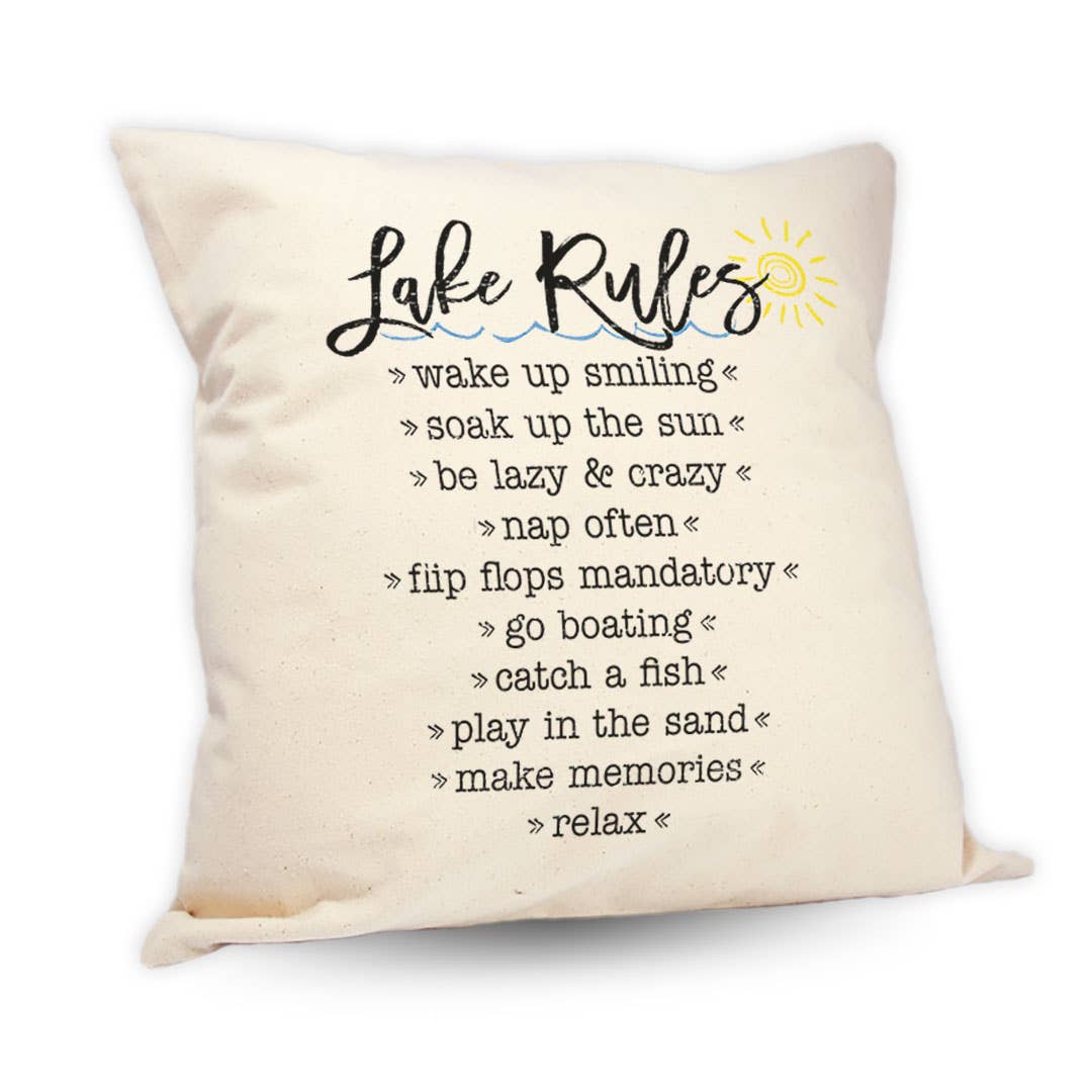 Lake Rules | 18" Pillow