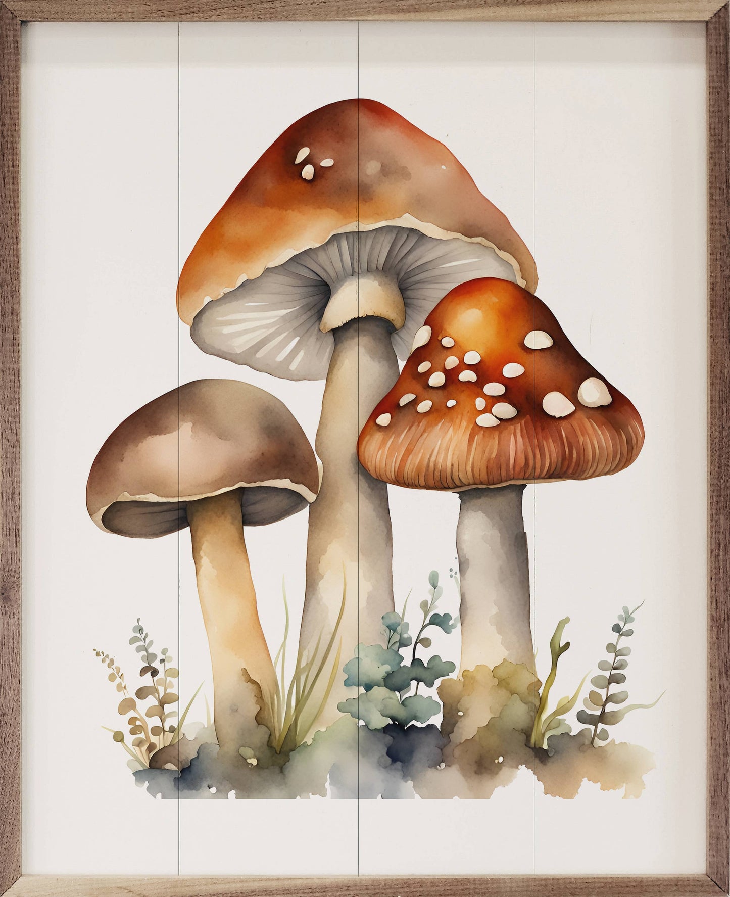Three Mushrooms White