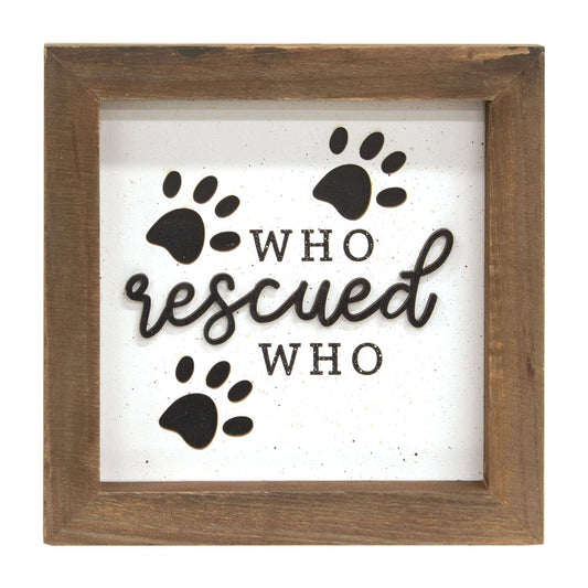 Who Rescued Who Shadowbox Frame